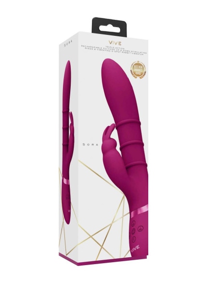 Stimulating Rings, Vibrating G-Spot Rabbit - Pink