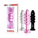 Szklany korek analny Glass Romance Pink 14 cm 3.3 cm - 1