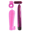 Zestaw dla par C Ultimate Pleasure Couples Kit – 4-częściowy: wibrator 17,8 cm, rękaw 14 cm, wibrobullet 5,7 cm, pierścień 4 × 7 - 2