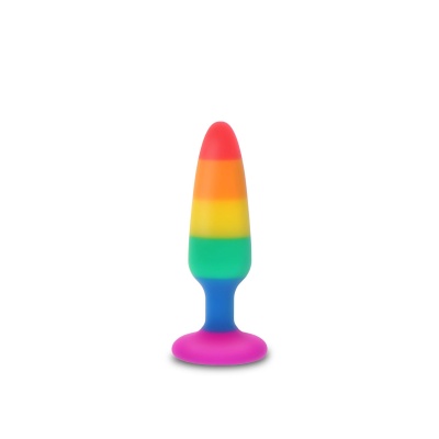 Korek analny Twink Plug Medium Rainbow z przyssawką 11 cm - 1