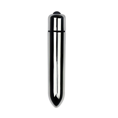 Pocisk wibracyjny Long 1-speed 9 cm Srebrny - 1