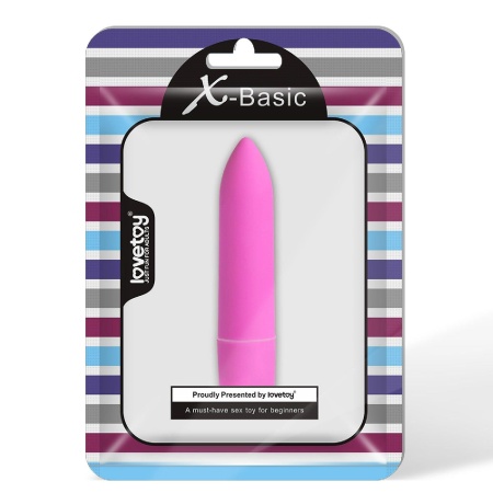 Pocisk wibracyjny Long 1-speed 9 cm Srebrny - 2
