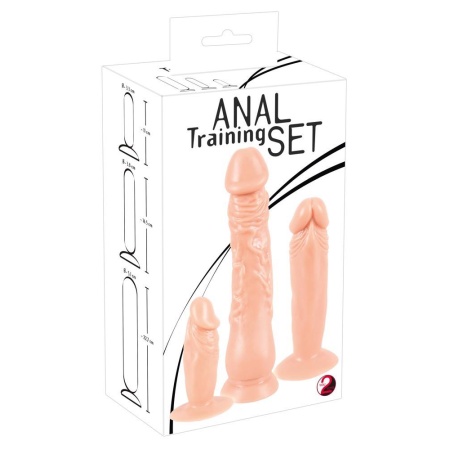 Zestaw Dildo do Treningu Analnego ORION – 3 Stopniowane Rozmiary TPE, 11–22,7 cm i Średnicy 3,3–5,1 cm - 1