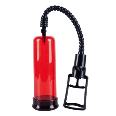 Pompka do penisa „Air Control” – manualny cylinder próżniowy z zaworem ciśnieniowym, 22 cm x Ø 6,5 cm - 1 2