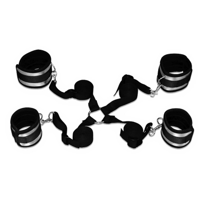Zestaw do krępowania Bed Restraints - 4 wyściełane mankiety - 1 2