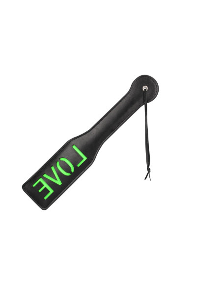 'Love'' Paddle - Glow in the Dark - Black/Neon Green