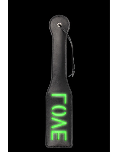 'Love'' Paddle - Glow in the Dark - Black/Neon Green