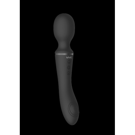 Wibrator różdżkowy Enora Black - dwustronny, 2 silniki - 2
