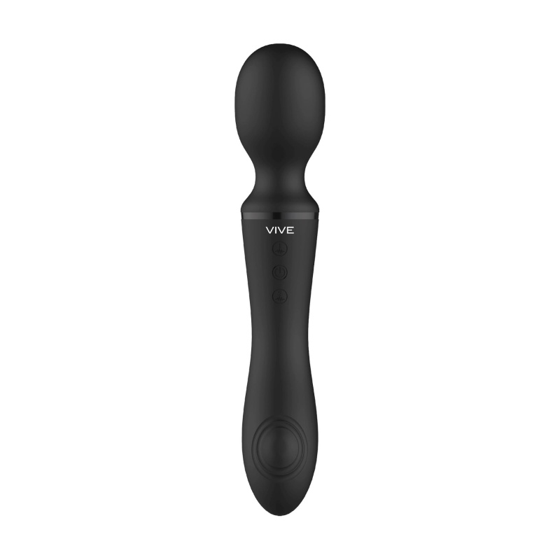 Wibrator różdżkowy Enora Black - dwustronny, 2 silniki - 5