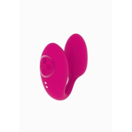 Podwójne wibrujące jajeczko Aika Pink z 2 silnikami F1 i falą pulsacyjną, 9,2 x 8,6 cm - 3