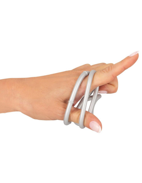 Metallic Silicone Triple Ring