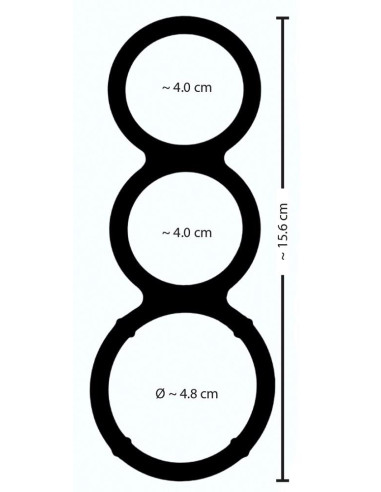 Metallic Silicone Triple Ring