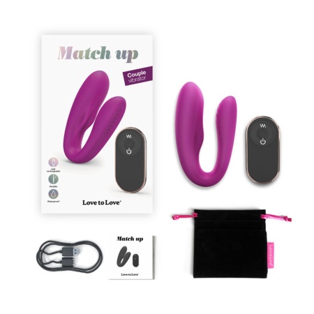 Wibrator dla par MATCH UP Sweet Orchid z elastyczną szyją, podwójnym silnikiem i wymiarem części wkładanej 9 x 2 cm - 7