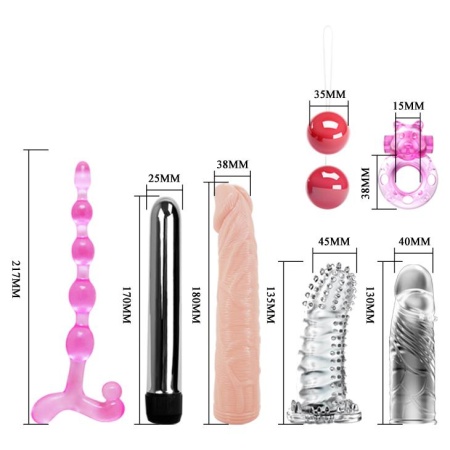 Zestaw erotyczny Fantasy Kit Vibration - wibrator 17 cm - 5