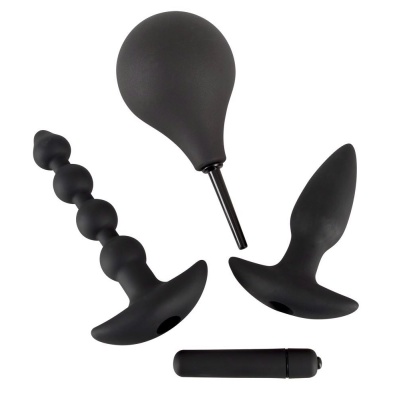 Zestaw analny Anal Kit 4-elementowy z wibratorem kulkowym 10 trybów, wtyczka 15 cm, kulki 18 cm - 1 2