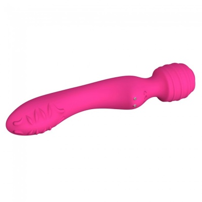 Twist Danger Pink - Różdżka 2 w 1 z 2 silnikami i 8 trybami wibracji, 22 cm długości, 4 cm średnicy - 1 2