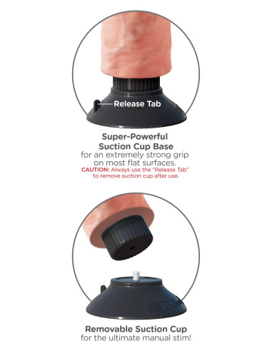 Vibrating Cock 9 Inch Light skin tone