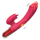 Wibrator Silicone Vibrator USB z 10 trybami wibracji i funkcją podgrzewania, 20,45 × 3,1 × 6,65 cm - 1