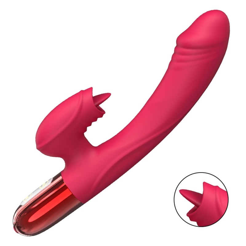 Wibrator Silicone Vibrator USB z 10 trybami wibracji i funkcją podgrzewania, 20,45 × 3,1 × 6,65 cm - 2