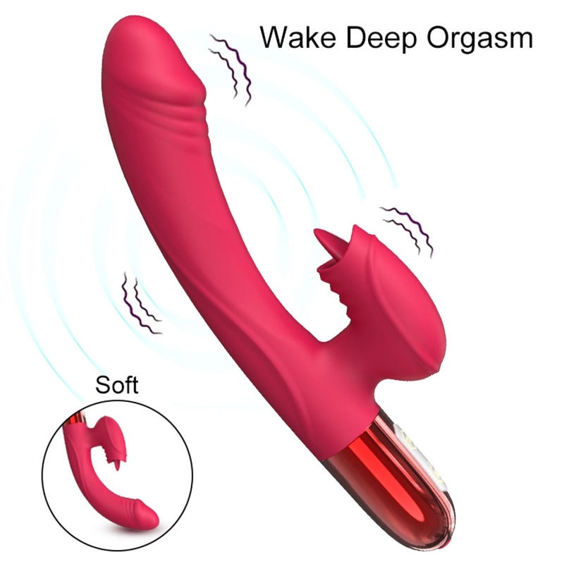 Wibrator Silicone Vibrator USB z 10 trybami wibracji i funkcją podgrzewania, 20,45 × 3,1 × 6,65 cm - 5