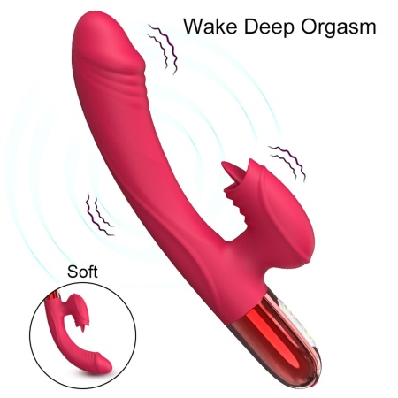 Wibrator Silicone Vibrator USB z 10 trybami wibracji i funkcją podgrzewania, 20,45 × 3,1 × 6,65 cm - 5