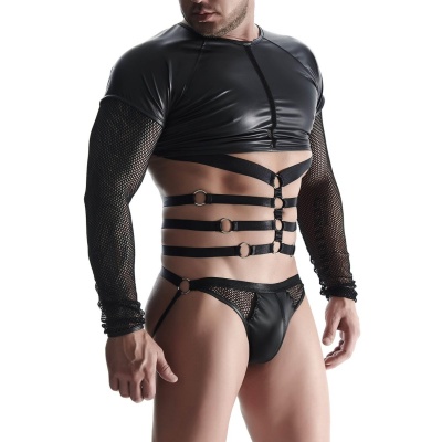męski t-shirt black - 1