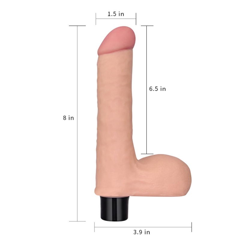 Wibrator Real Softee 8 17 cm Beżowy - 7
