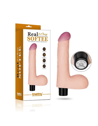 8"" REAL SOFTEE Vibrating Dildo