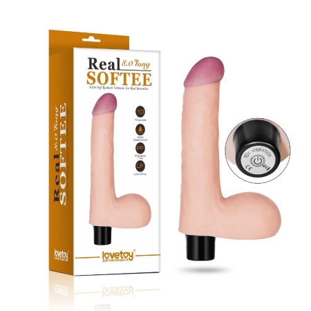 Wibrator Real Softee 8 17 cm Beżowy - 8