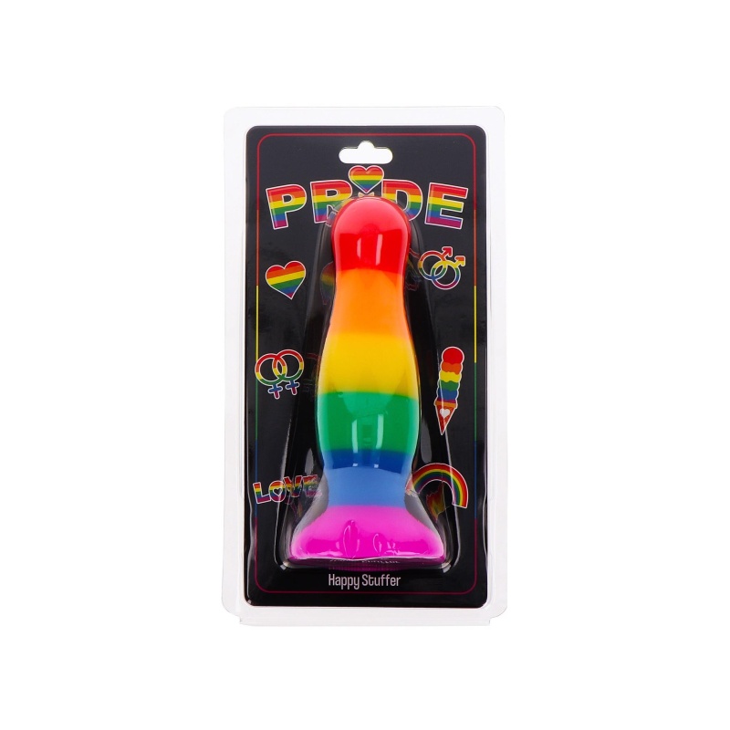Korek analny Happy Stuffer Large silikonowy o długości 12,5 cm z szeroką podstawą - 2