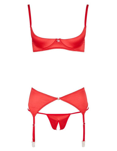 Shelf Bra Set red 75B/S