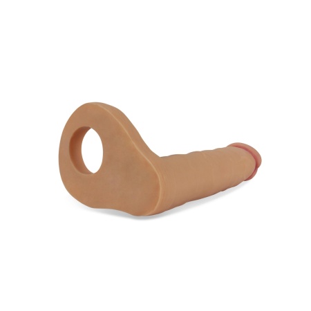Pierścień z dildem Ultra Soft Double 15,8 cm - 4