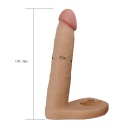 Pierścień z dildem Ultra Soft Double 15,8 cm - 6
