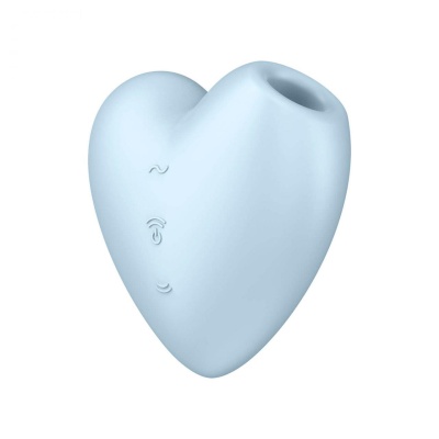 Cutie Heart (Blue) - stymulator łechtaczki z technologią Air Pulse i wibracjami, 8,4 × 7,8 cm - 1