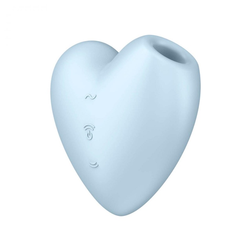 Cutie Heart (Blue) - stymulator łechtaczki z technologią Air Pulse i wibracjami, 8,4 × 7,8 cm - 1