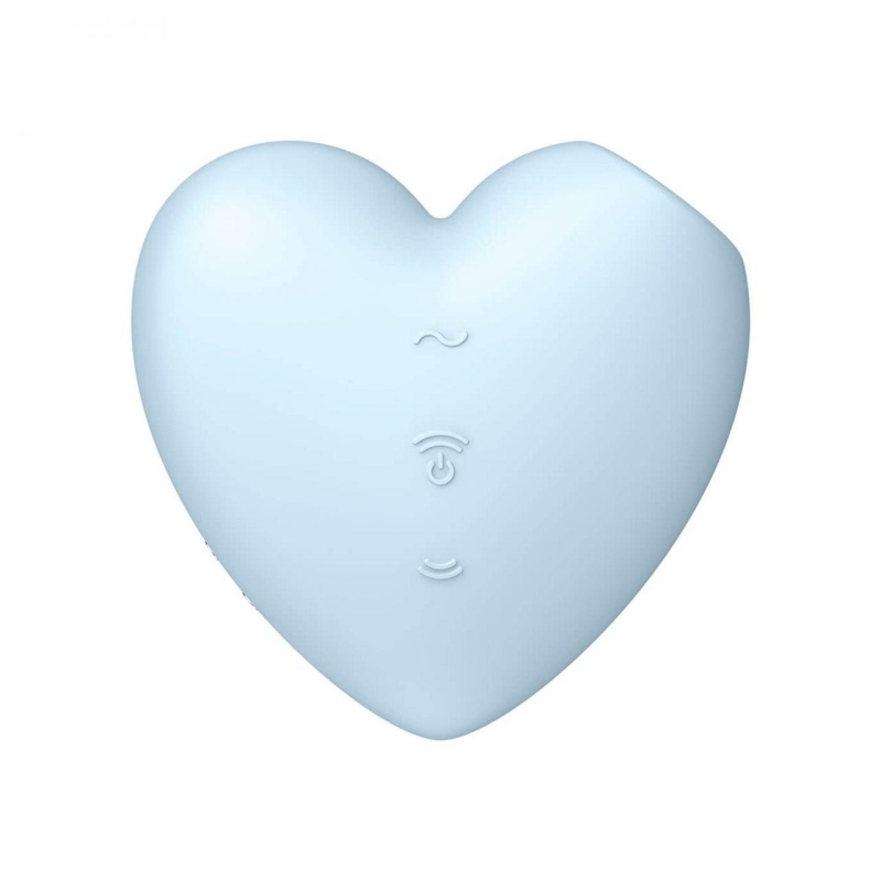 Cutie Heart (Blue) - stymulator łechtaczki z technologią Air Pulse i wibracjami, 8,4 × 7,8 cm - 5