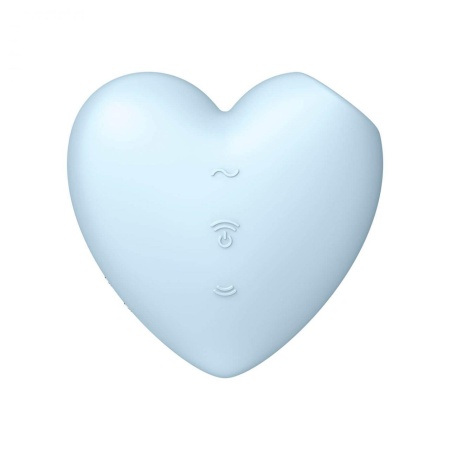 Cutie Heart (Blue) - stymulator łechtaczki z technologią Air Pulse i wibracjami, 8,4 × 7,8 cm - 5