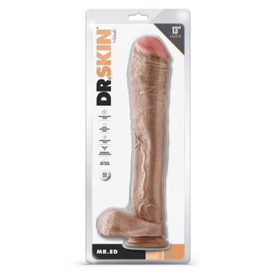 Dildo Dr. Skin Mr. Ed z Jądrami i Przyssawką 33 cm, Średnica 6,3 cm - 1