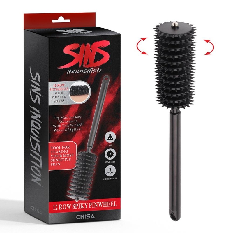 Wiatraczek Stymulacyjny 12 Row Spiky Pinwheel - 12 Rzędów Kolców na Obrotowej Głowicy, ABS, 18,2 cm - 1