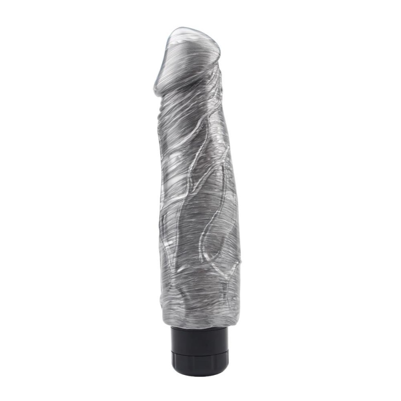 Wibrator realistyczny Pat McCock-Silver z płynną regulacją prędkości wibracji, długość 23,5 cm, średnica maks. 5,5 cm - 2