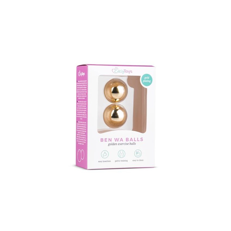 Gold ben wa balls - 25mm - 2