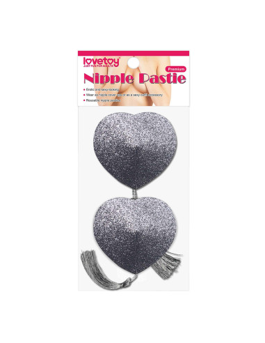 Reusable Glitter Heart Tassel Nipple Pasties