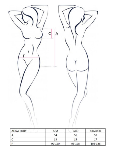 Bielizna-ALINA BODY black S/M - Casmir