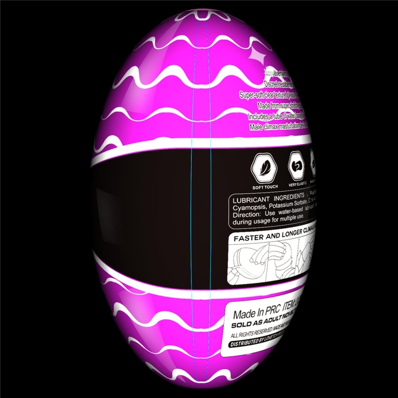Masturbator Giant Egg Grind Ripples Edition 12,7 cm fioletowy - 5