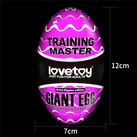 Masturbator Giant Egg Grind Ripples Edition 12,7 cm fioletowy - 6