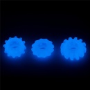 Zestaw 3 pierścieni na penisa Lumino Play - TPE, niebieska poświata, 3 rozmiary (3.8-4.3 cm) - 6