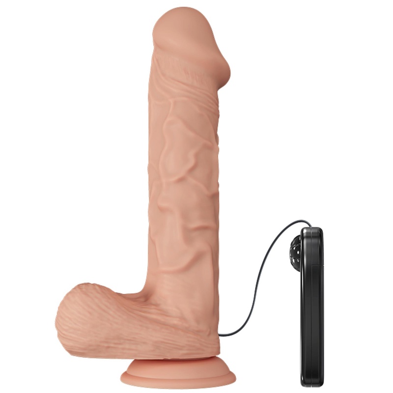Realistyczny wibrator Beautiful Bergrisi z ruchomą skórą i przyssawką, 26 cm - 3