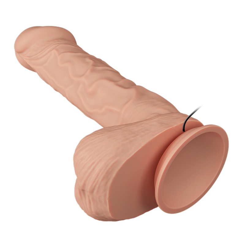 Realistyczny wibrator Beautiful Bergrisi z ruchomą skórą i przyssawką, 26 cm - 7