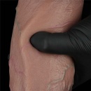 Dwuwarstwowe Silikonowe Dildo XXL 24,1 cm - Ciemnobrązowy z różową końcówką - 8