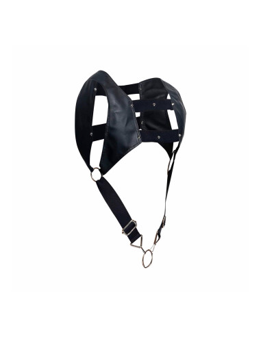 DNGEON Top Cockring Harness Black